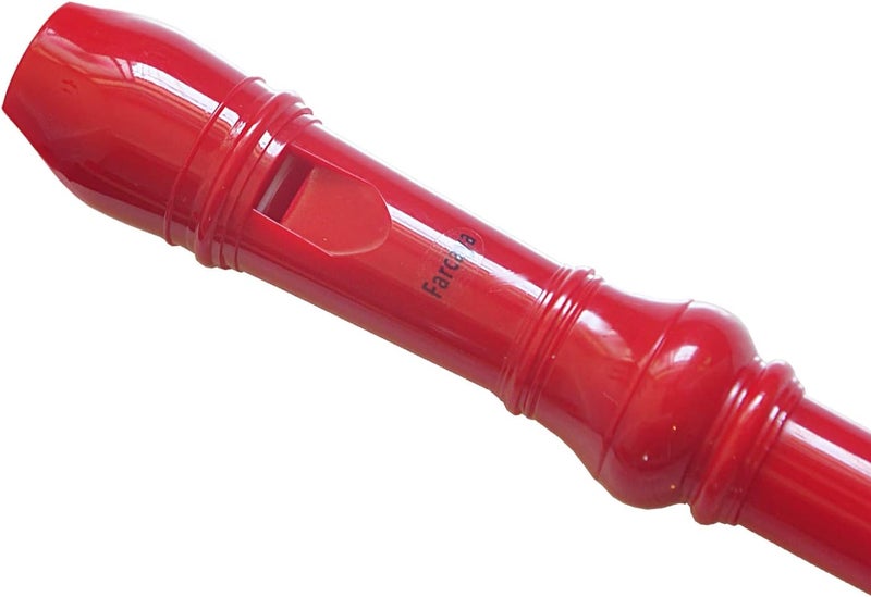 Farcaya 2-Piece Soprano Recorder Instrument for Beginners German Style C Key 8 Hole Descant with Clean Rods 2 Storage Cases (Red+White) - Image 3